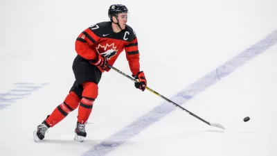 Edmonton Oilers captain Connor McDavid during Ice hockey game between team Latvia and team Canada. 01.05.2018