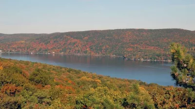 Greenwood Lake Hudson Valley ^ Orange County ^NY autumn vista aerial