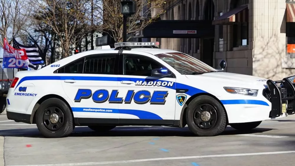 Madison Wisconsin police car/vehicle. Madison^ Wisconsin / USA - November 7th^ 2020