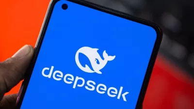 Deepseek Ai logo is displayed on smartphone.