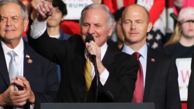 South Carolina Governor Henry McMaster address the crowd at the Trump Rally at the North Charleston Coliseum. North Charleston^ SC - February 28^ 2020