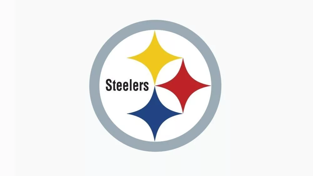 Pittsburgh Steelers - sports editorial vector logo is printed on white paper.