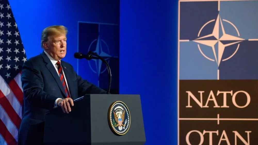 Press conference of Donald Trump^ President of United States of America^ during NATO (North Atlantic Treaty Organization) SUMMIT 2018. 12.07.2018. BRUSSELS^ BELGIUM