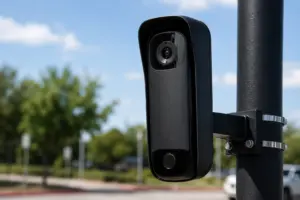 AI-generated photo of a generic surveillance camera,