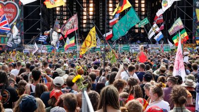 festival crowd shot