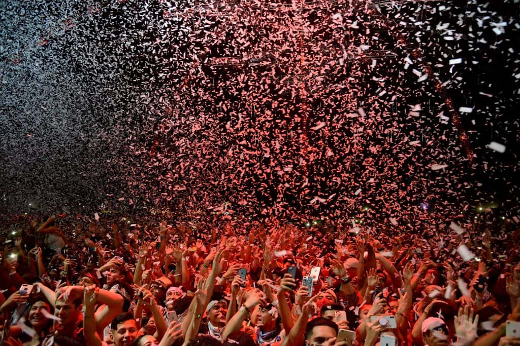 Coachella audience cheering