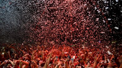 Coachella audience cheering