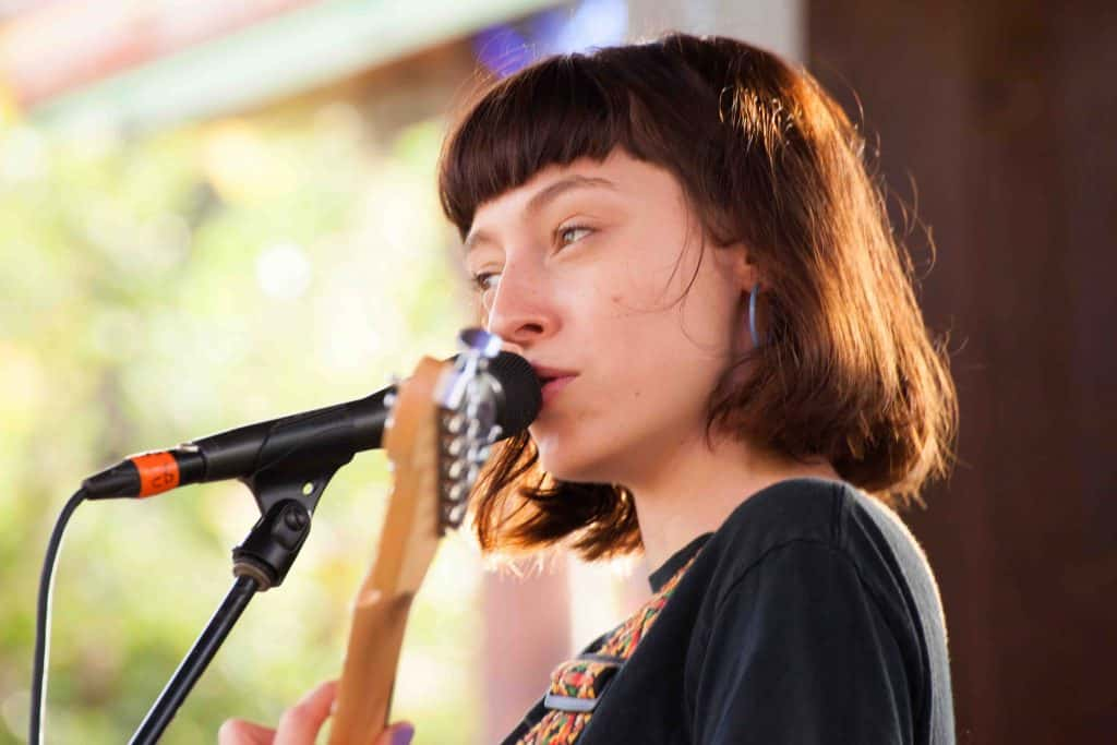 This is a photo Stella Donelly Performing at the ACL Radio Live Broadcast at Threadgills