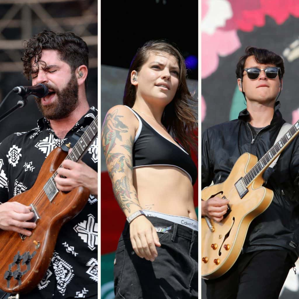 Foals, Donna Missal, Vampire Weekend collage