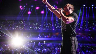 Dan Reynolds of Imagine Dragons performs onstage in Las Vegas