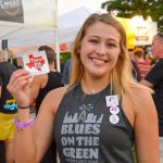 Blues on the Green May 22nd, 2019: girl posing with sticker
