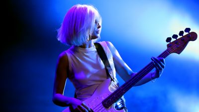 Sarah Barthel playing guitar