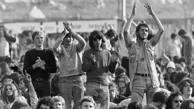 Music Fans at a Festival in the 70's