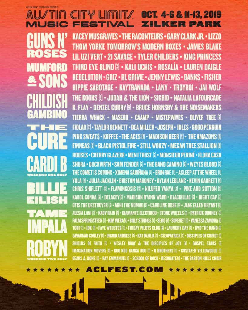acl fest 2019 lineup
