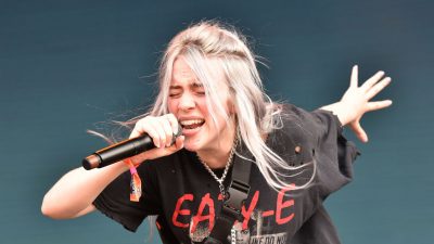 Billie Eilish performing at Bonnaroo 2018