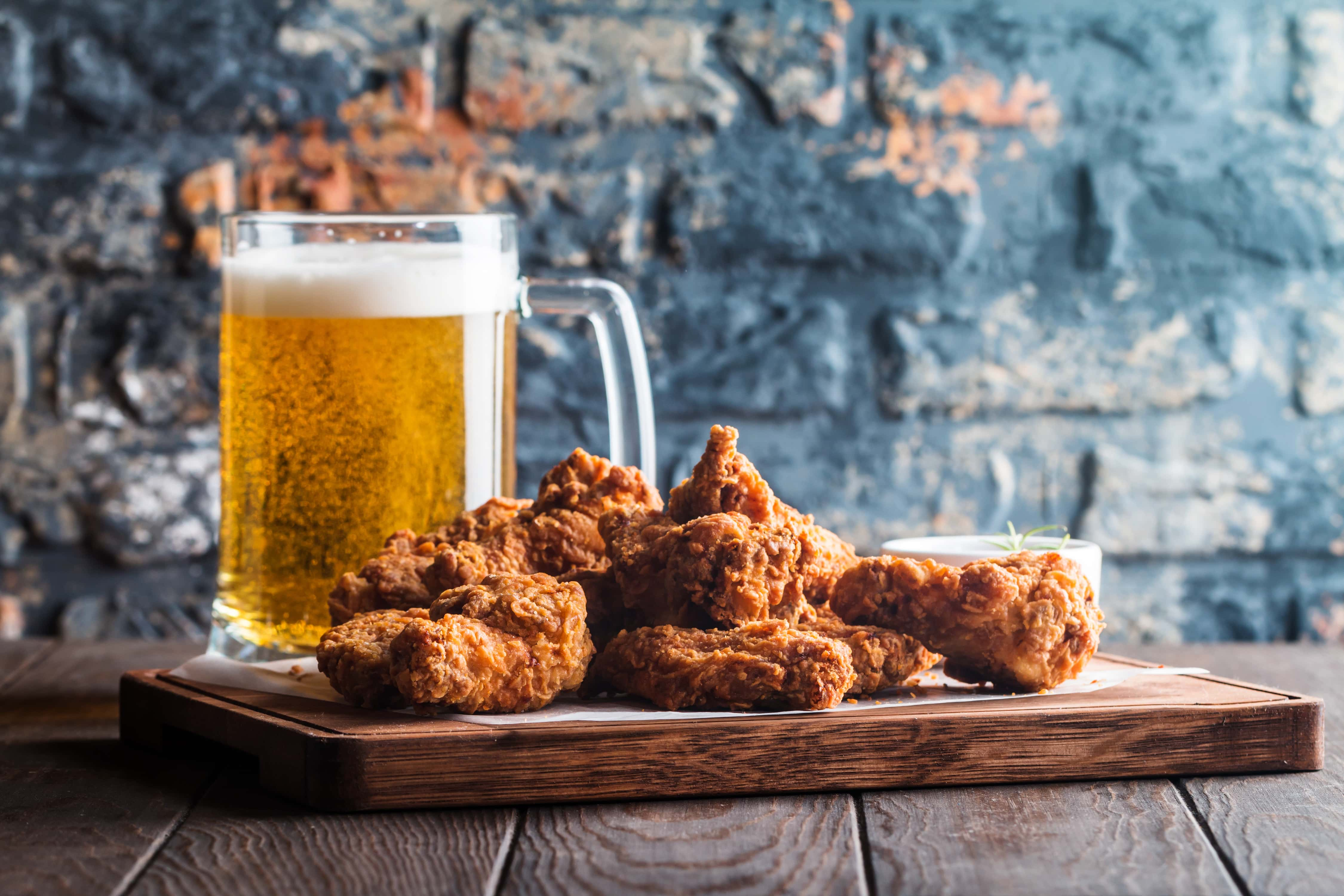 beer and chicken