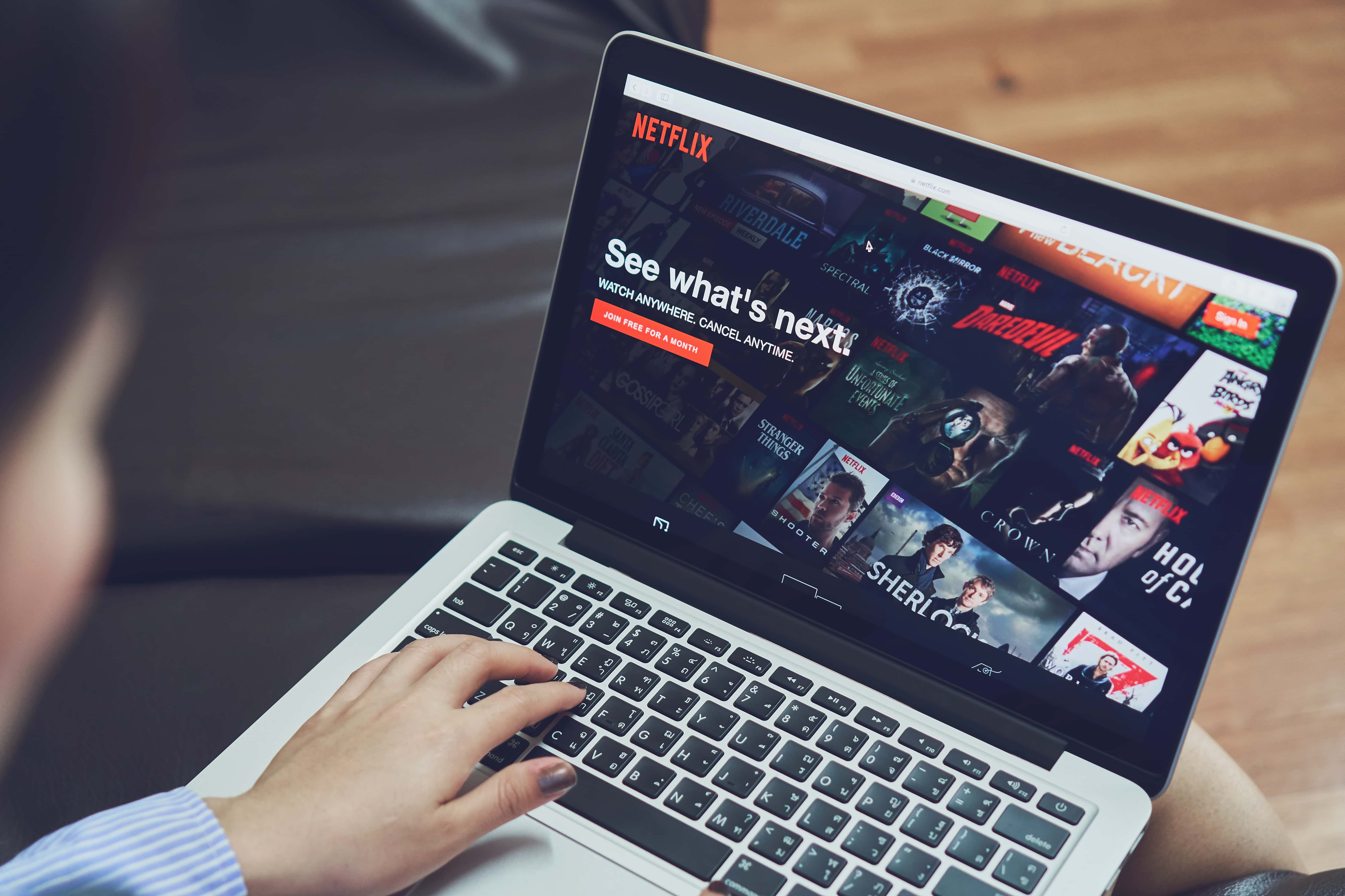 computer on Netflix page