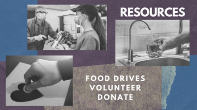 resources food drives, volunteer, donate