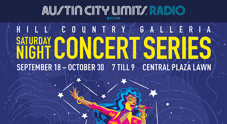 We’re partnering up with Hill Country Galleria for the Saturday Night Concert Series! Join us Saturday Nights at 7pm for performances from some of Austin’s local favorites! Check out the lineup below.