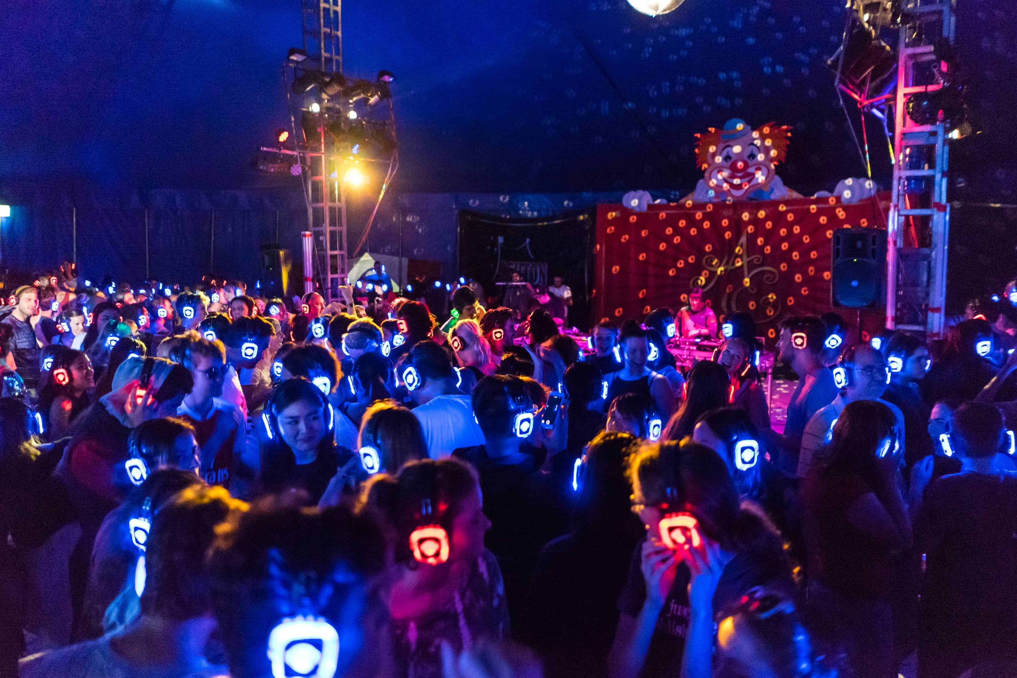 Silent disco at the annual Moomba festival.