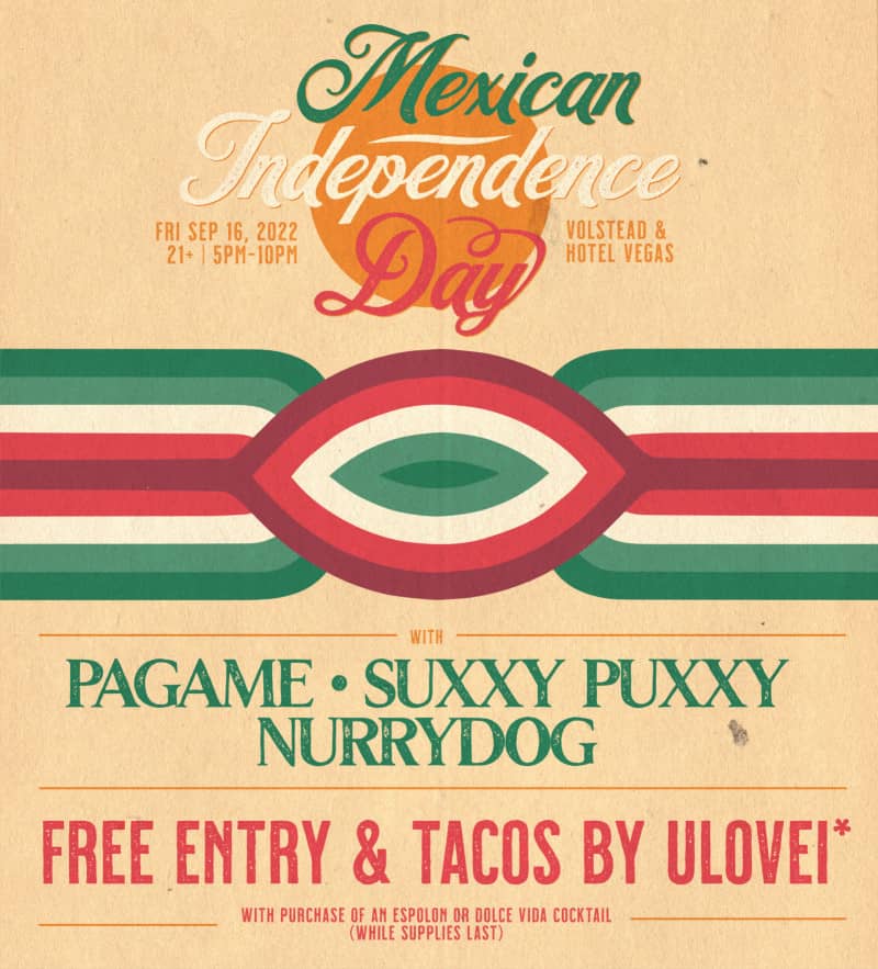Mexican Independence Day Flyer for Hotel Vegas