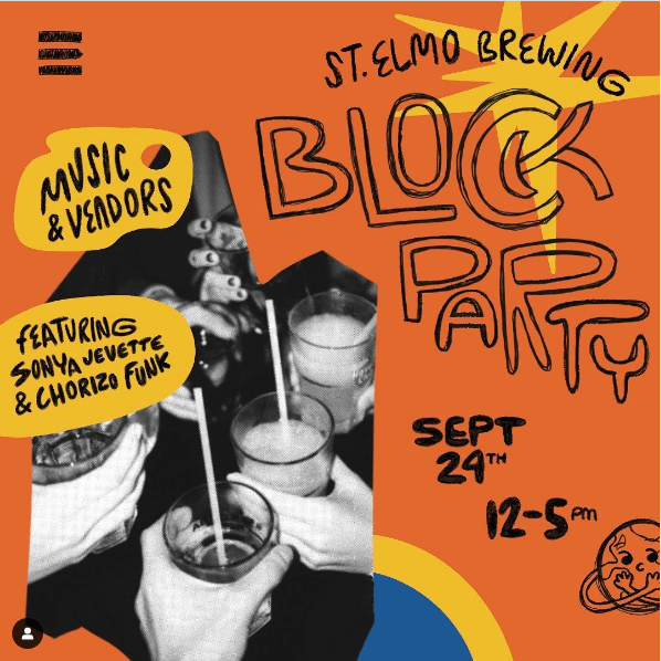 St. Elmo Brewing Block Party flyer