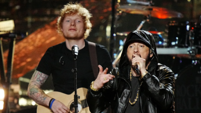 Eminem performing with Ed Sheeran