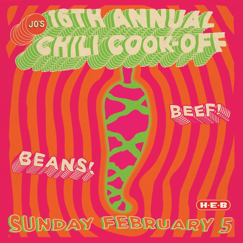 Jo's chili cook off flyer