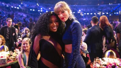 SZA and Taylor Swift at Grammys