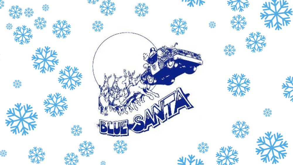 Blue santa