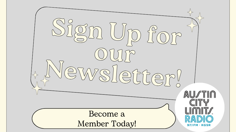 ACL Radio newsletter header reads, "Sign up for our newsletter!"