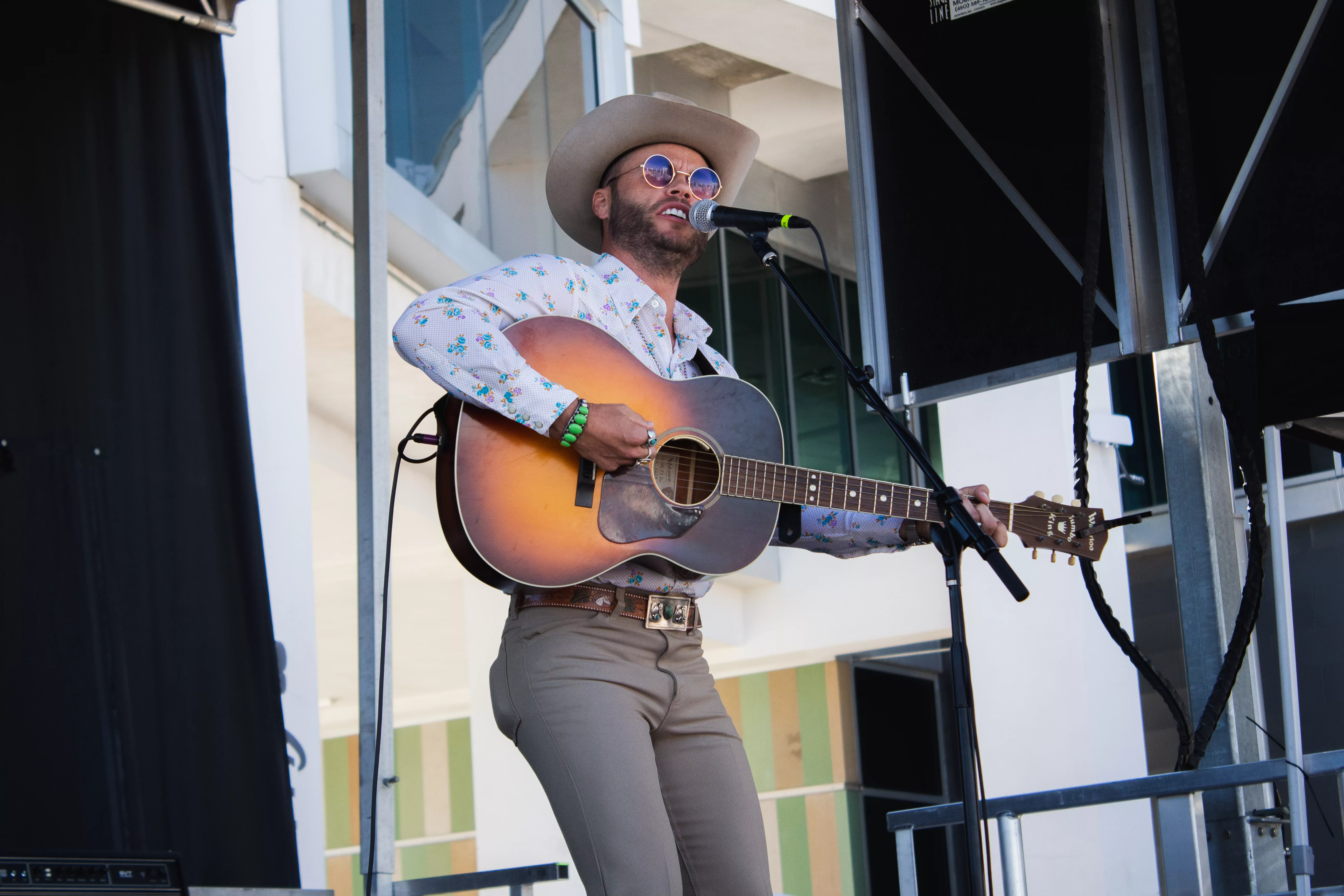 Photo of Charley Crocket at the Long Center for ACL Radio's Live Morning Broadcast during ACL Fest, 2021 (Photo by Vivi Castaneda)