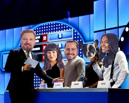 Jason, Deb, Nick, Alfie and Imari photoshopped as contestants on Family Feud.