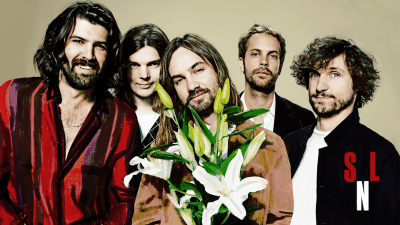 Saturday Night Live promo picture featuring all the members of Tame Impala
