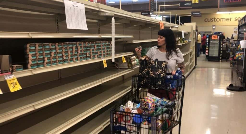 Deb Looking at Cat Food at the super market