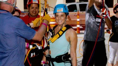 This is Deb before going over the edge