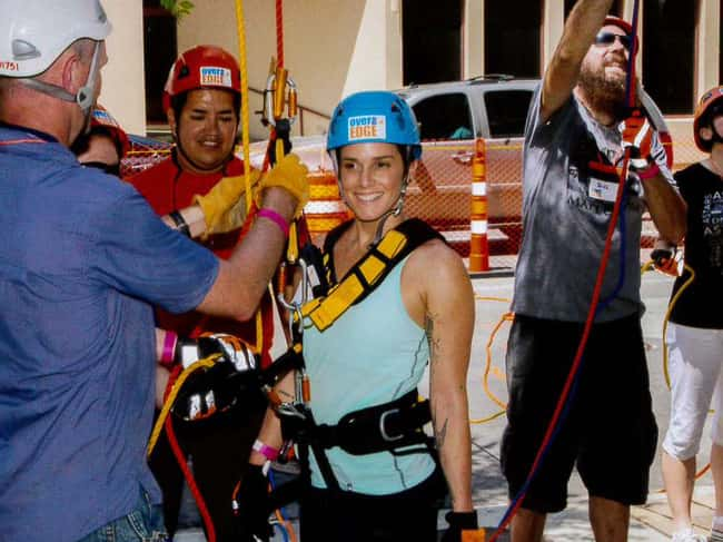 This is Deb before going over the edge