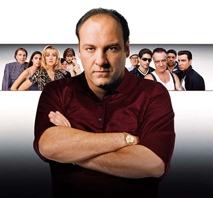 The Sopranos series cover photo with the cast.