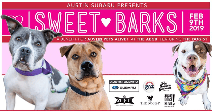 Sweet barks poster from Austin Pets Alive.