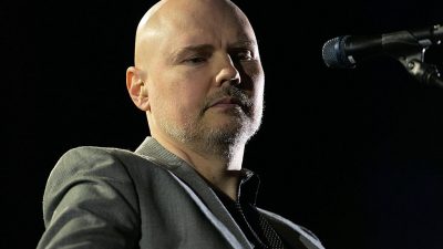 This is a photo of Billy Corgan performing.