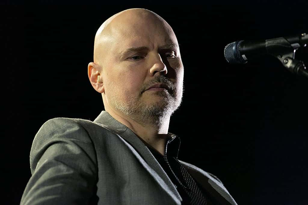 This is a photo of Billy Corgan performing.