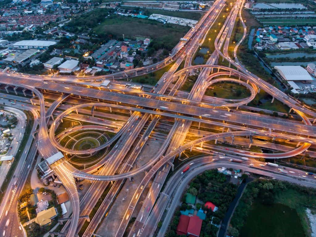 Photo of complicated highway.