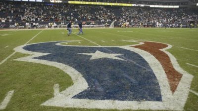 Texans Logo on Turf