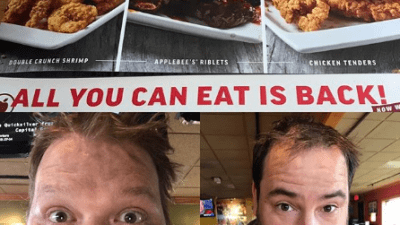 Jason and Nick at Applebee's all you can eat.