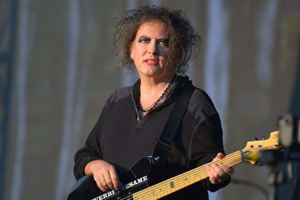 Robert Smith of The Cure performs live on stage during British Summer Time at Hyde Park on July 7, 2018 in London, England.