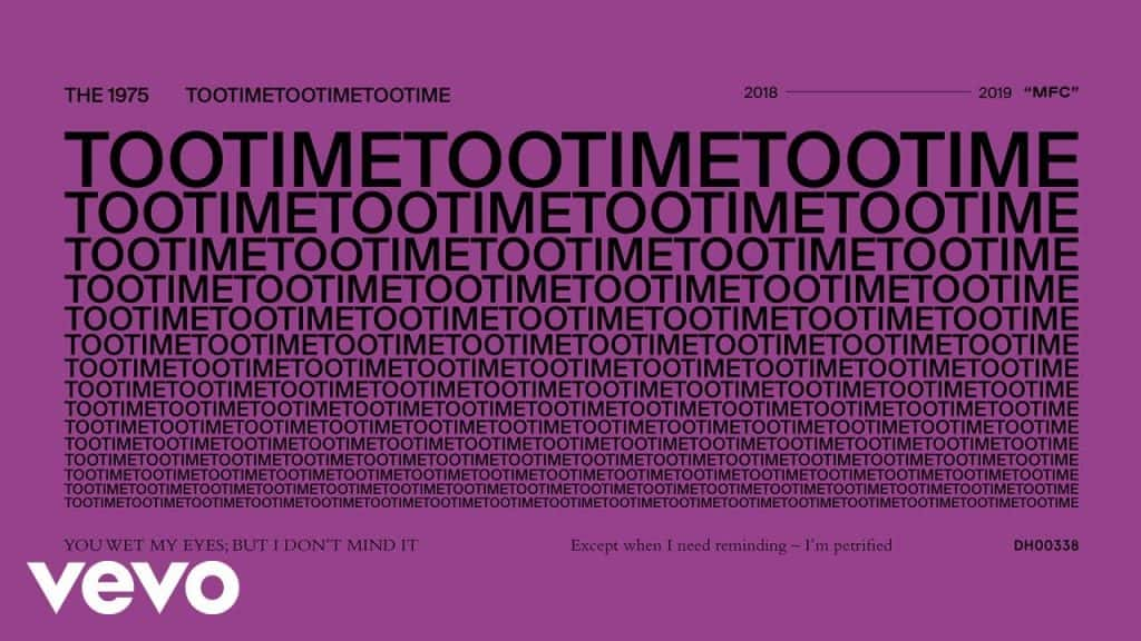 This is the artwork for The 1975's latest single  “TOOTIMETOOTIMETOOTIME”