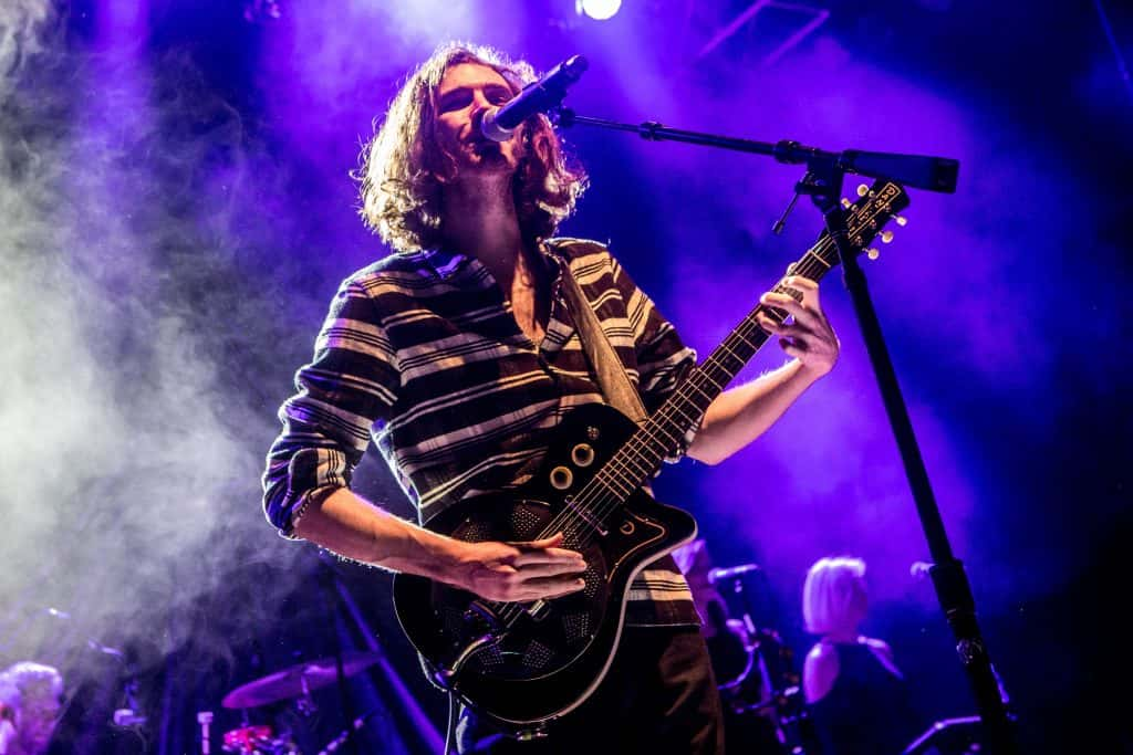 Hozier on stage