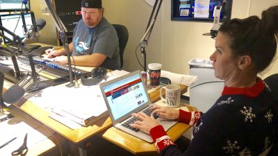 Jason and Deb in the 101X studio.