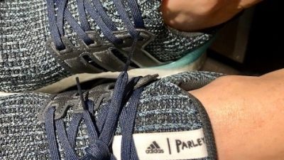 Deb’s Adidas Parley shoes.