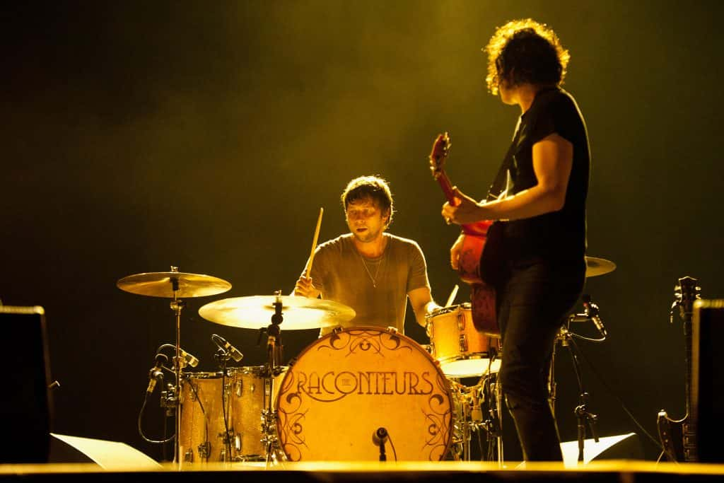 Jack White and Patrick Keeler on stage